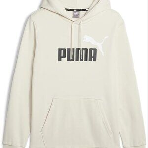 PUMA Mens Essentials Two-Tone Sleeve Hoodie Casual Outerwear Casual - Ivory SM